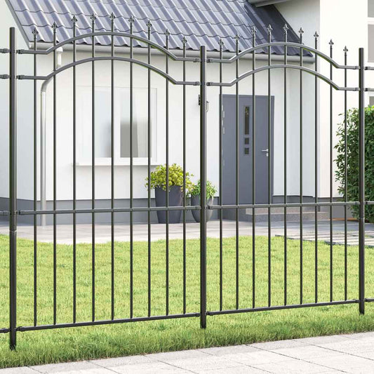 Garden Fence WOERDEN 240 x 215 cm Powder-coated steel Grey