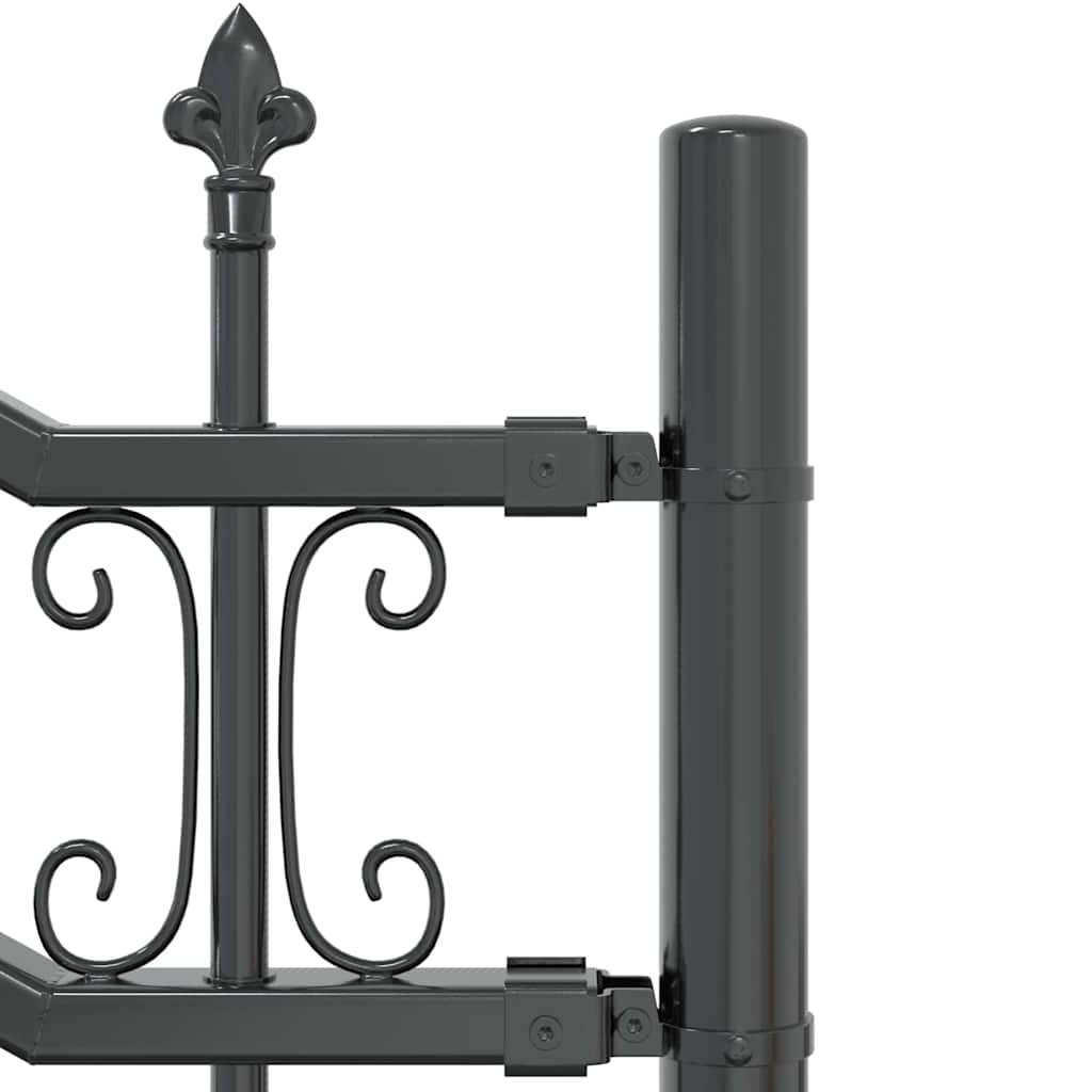 Garden Fence KAMPEN 240 x 118 cm Mesh Powder-coated steel Grey