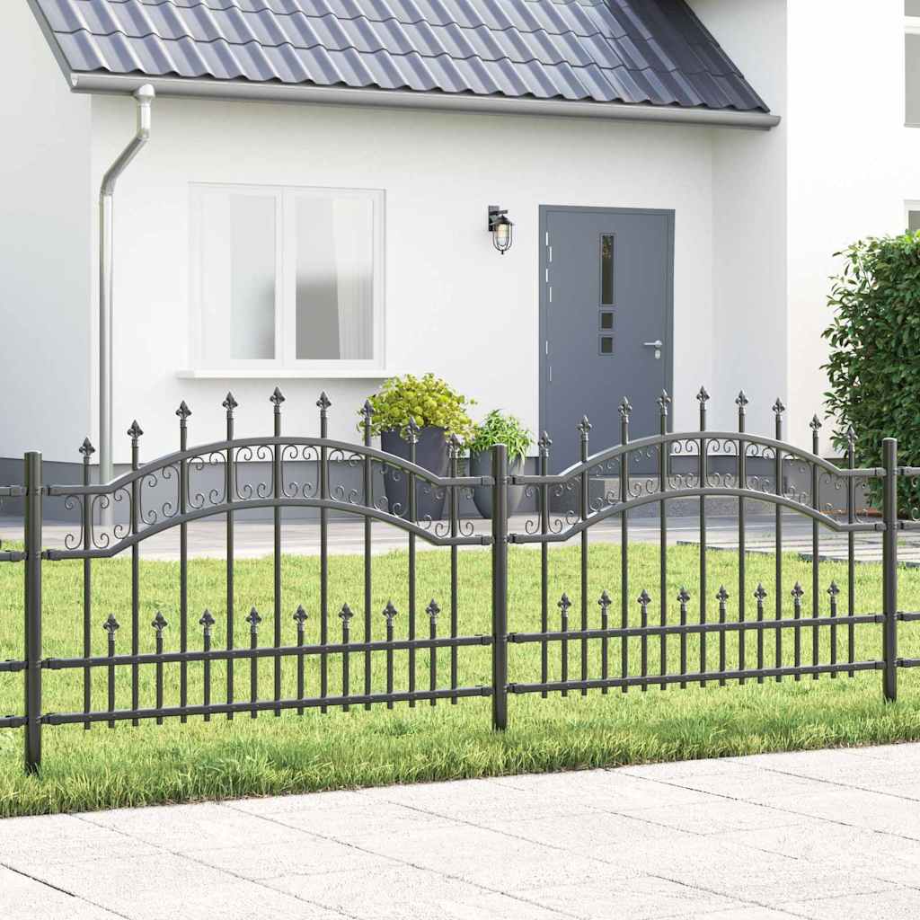 Garden Fence KAMPEN 240 x 118 cm Mesh Powder-coated steel Grey