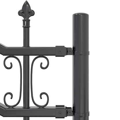 Garden Fence KAMPEN 240 x 140 cm Mesh Powder-coated steel Grey