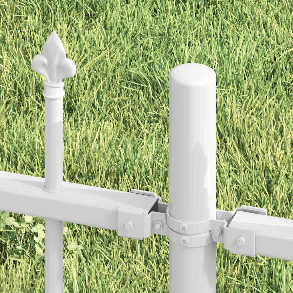 Garden Fence Woerden White 240 x 115 cm Powder-coated steel