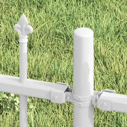 Garden Fence Woerden White 240 x 140 cm Powder-coated steel