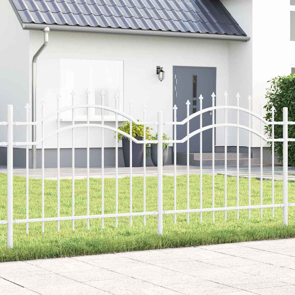 Garden Fence Woerden White 240 x 140 cm Powder-coated steel