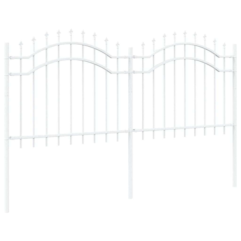 Garden Fence Woerden White 240 x 140 cm Powder-coated steel