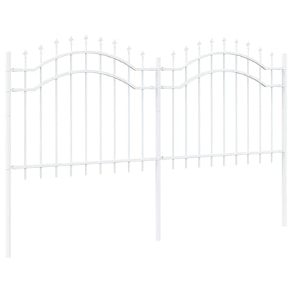 Garden Fence Woerden White 240 x 140 cm Powder-coated steel