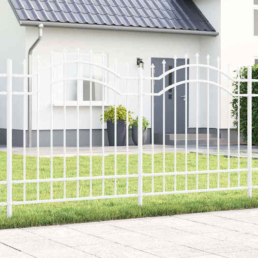 Garden Fence WOERDEN 240 x 165 cm Powder-coated steel White