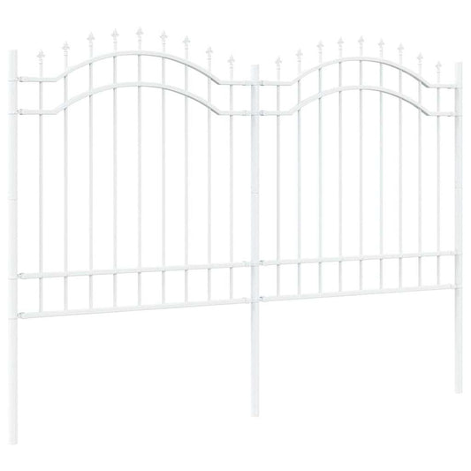 Garden Fence WOERDEN 240 x 165 cm Powder-coated steel White