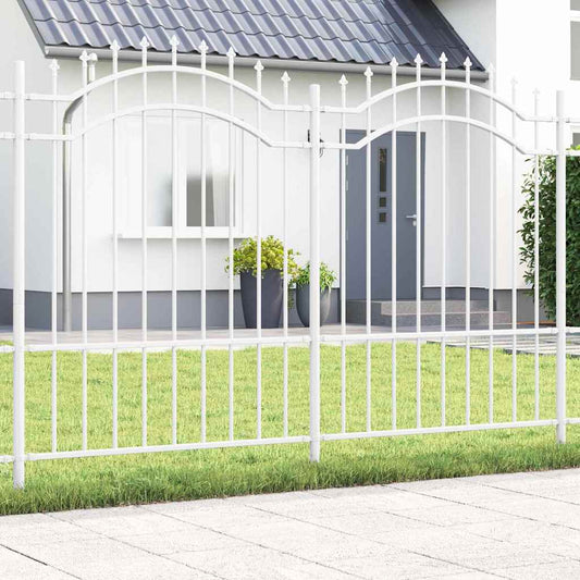 Garden Fence WOERDEN 240 x 190 cm Powder-coated steel White