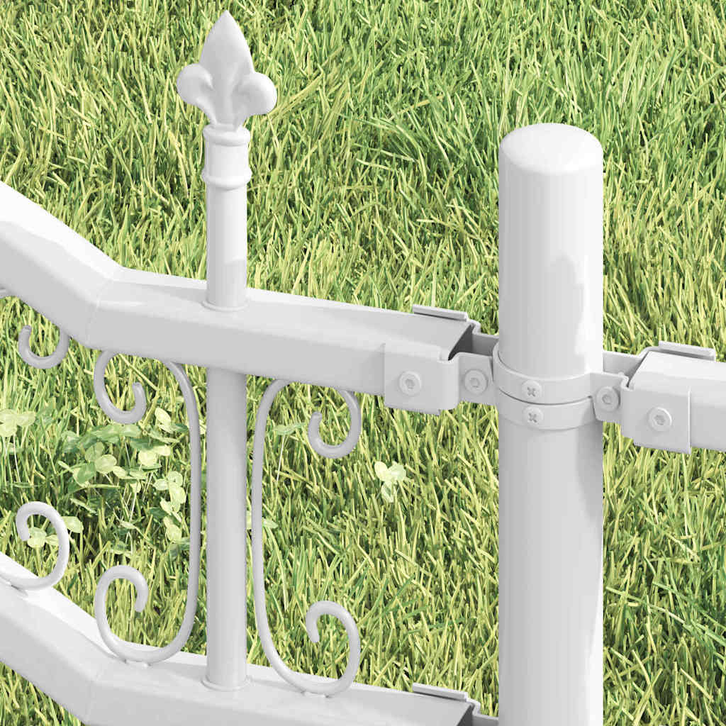 Garden Fence KAMPEN 240 x 118 cm Mesh Powder-coated steel White