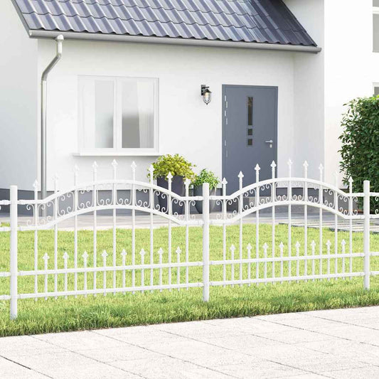 Garden Fence KAMPEN 240 x 118 cm Powder-coated steel White