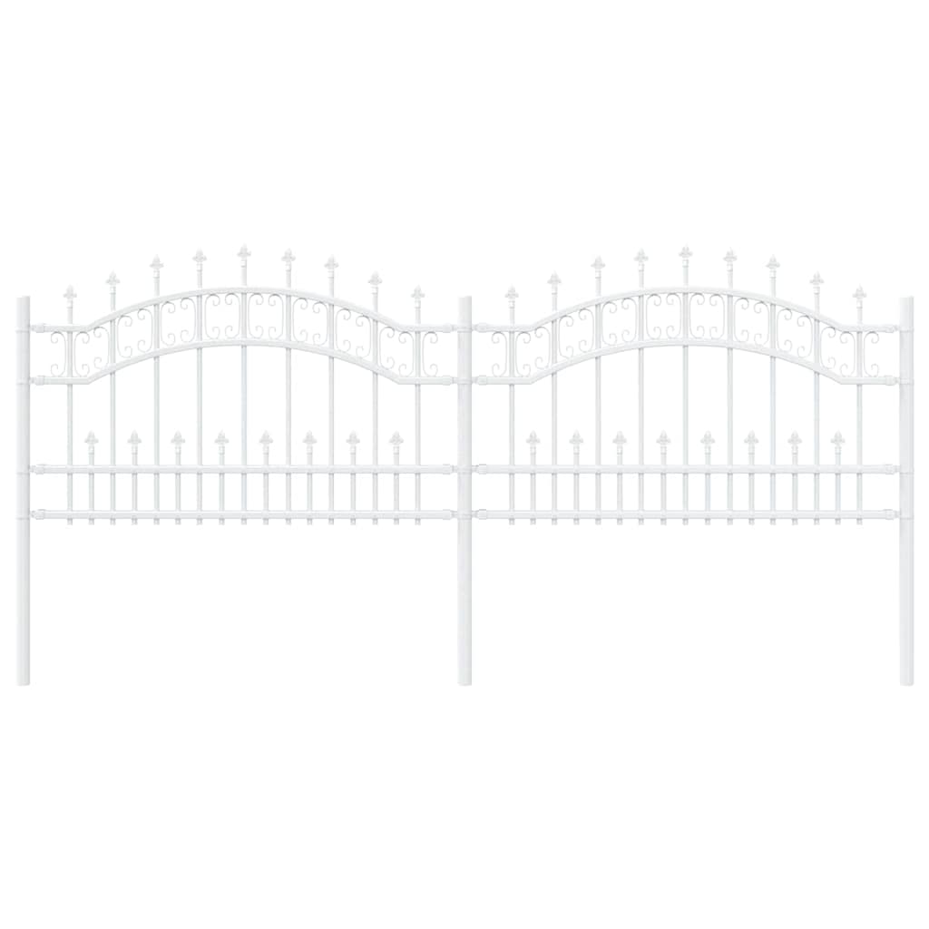 Garden Fence KAMPEN 240 x 118 cm Mesh Powder-coated steel White