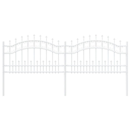 Garden Fence KAMPEN 240 x 118 cm Mesh Powder-coated steel White