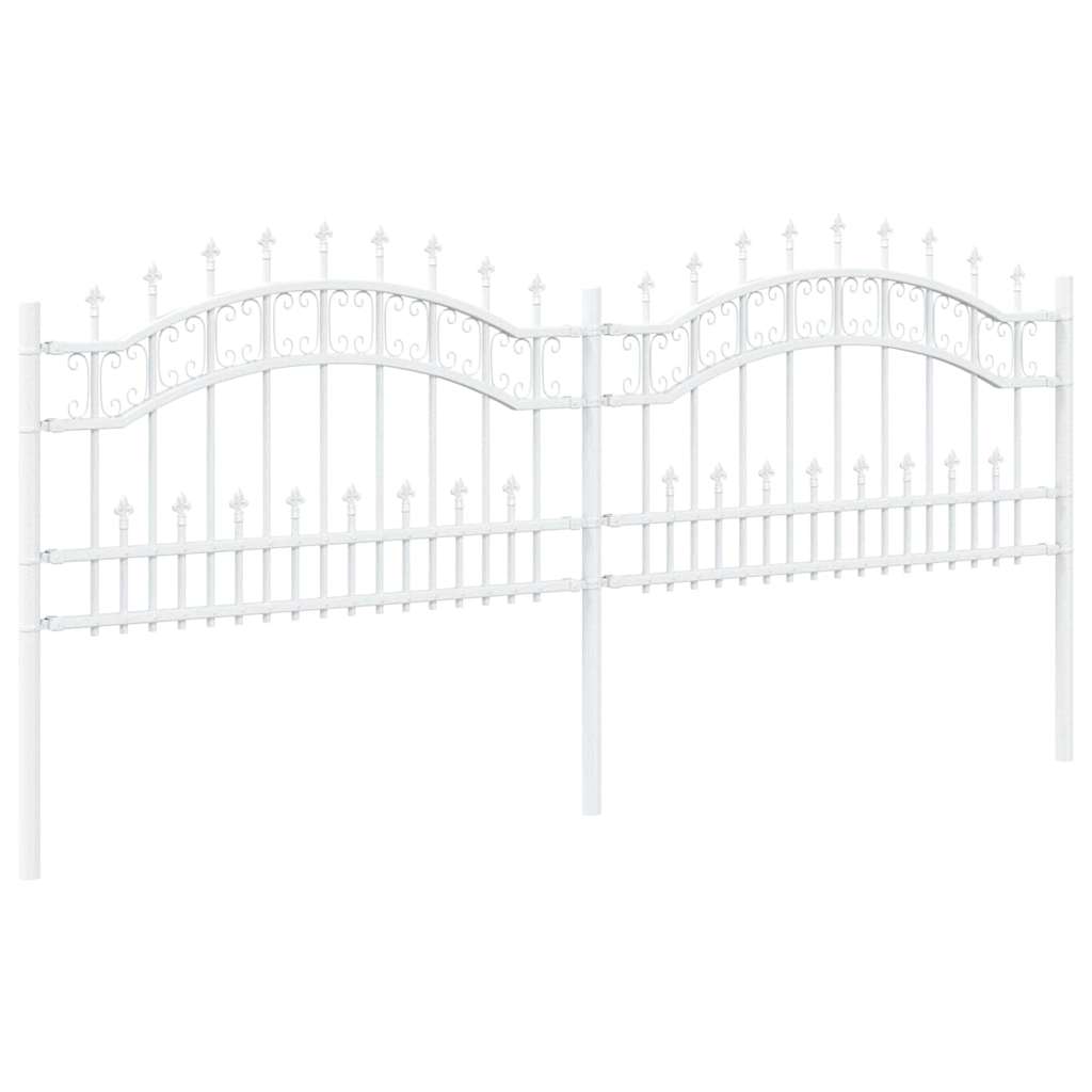 Garden Fence KAMPEN 240 x 118 cm Mesh Powder-coated steel White