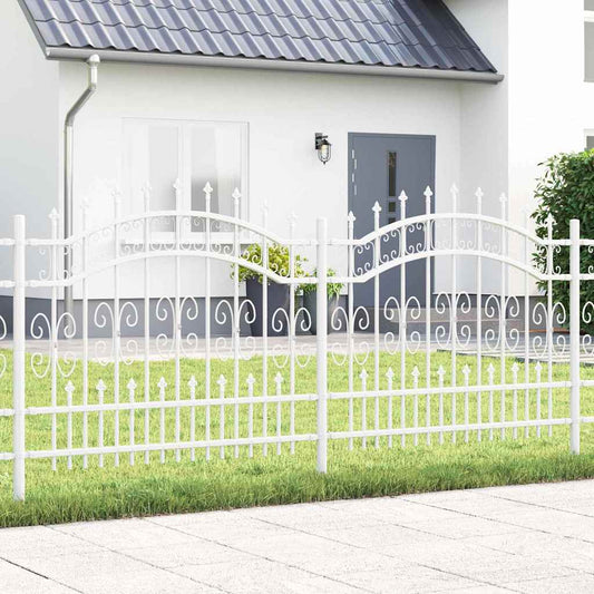 Garden Fence KAMPEN 240 x 140 cm Powder-coated steel White