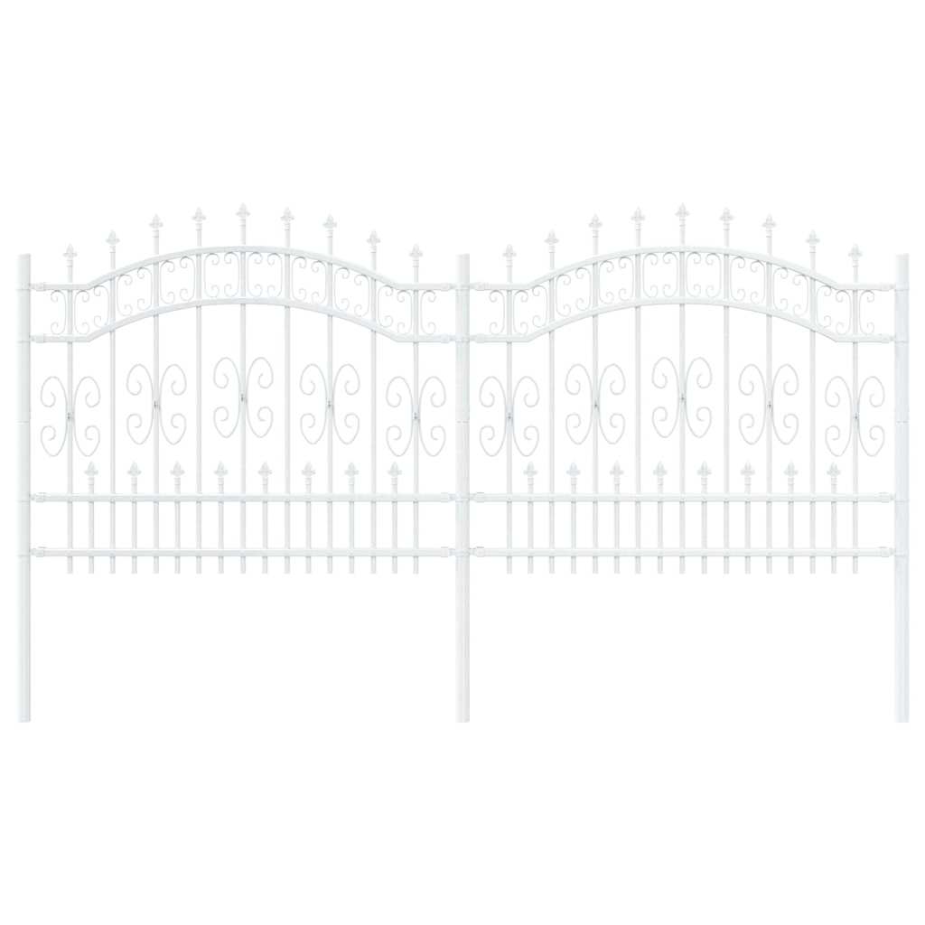 Garden Fence KAMPEN 240 x 140 cm Mesh Powder-coated steel White