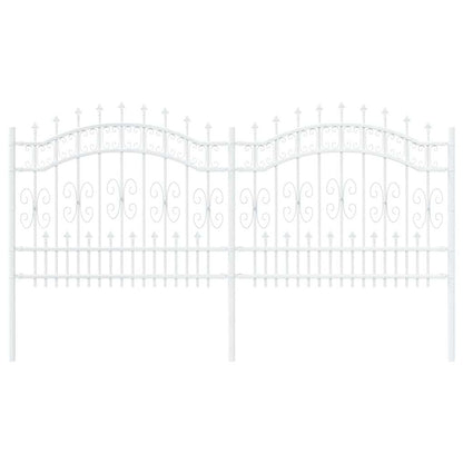 Garden Fence KAMPEN 240 x 140 cm Mesh Powder-coated steel White