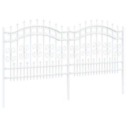 Garden Fence KAMPEN 240 x 140 cm Mesh Powder-coated steel White