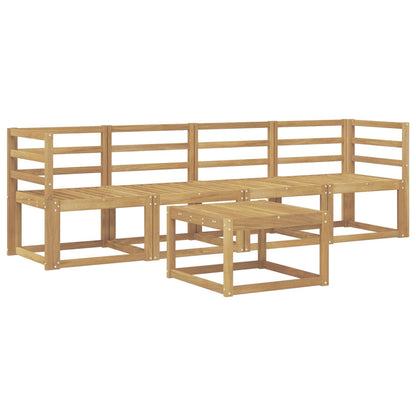 Outdoor Sofa Set 5 pcs White 59 x 59 x 37 cm Solid Acacia Wood