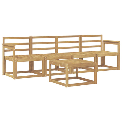 Outdoor Sofa Set 5 pcs White 59 x 59 x 37 cm Solid Acacia Wood