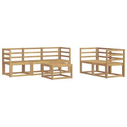 Outdoor Sofa Set 6 pcs White 59 x 59 x 37 cm Solid Acacia Wood