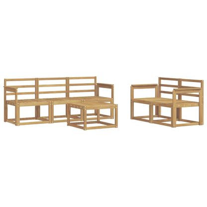 Outdoor Sofa Set 6 pcs White 59 x 59 x 37 cm Solid Acacia Wood