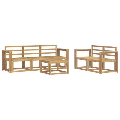 Outdoor Sofa Set 6 pcs White 59 x 59 x 37 cm Solid Acacia Wood