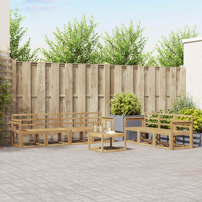 Outdoor Sofa Set 8 pcs White 59 x 59 x 37 cm Solid Acacia Wood