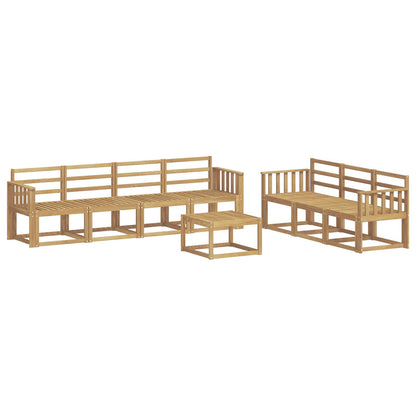 Outdoor Sofa Set 8 pcs White 59 x 59 x 37 cm Solid Acacia Wood