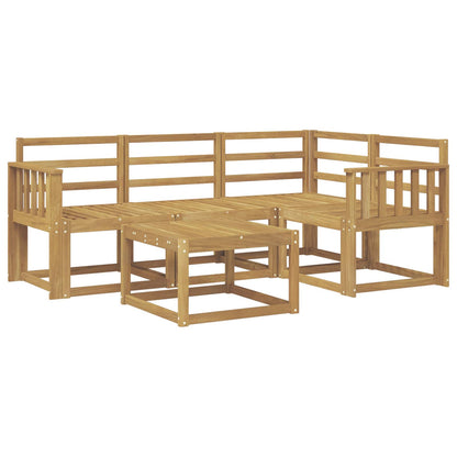Outdoor Sofa Set 5 pcs White 59 x 59 x 37 cm Solid Acacia Wood