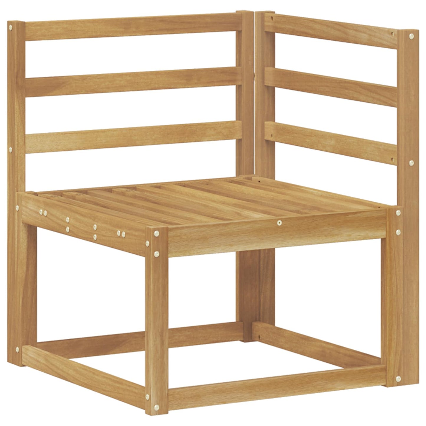 Outdoor Sofa Set 5 pcs White 59 x 59 x 37 cm Solid Acacia Wood