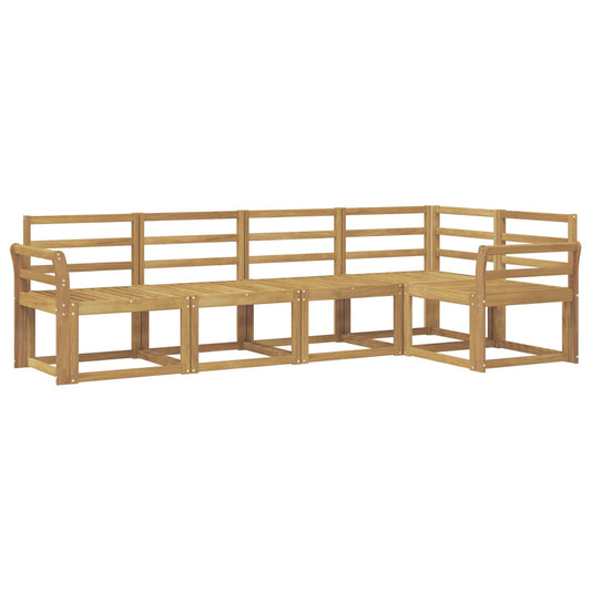 Outdoor Sofa Set 5 pcs White Solid Acacia Wood