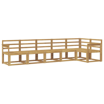 Outdoor Sofa Set 6 pcs White Solid Acacia Wood