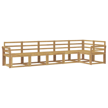 Outdoor Sofa Set 6 pcs White Solid Acacia Wood