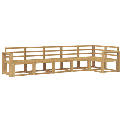 Outdoor Sofa Set 6 pcs White Solid Acacia Wood