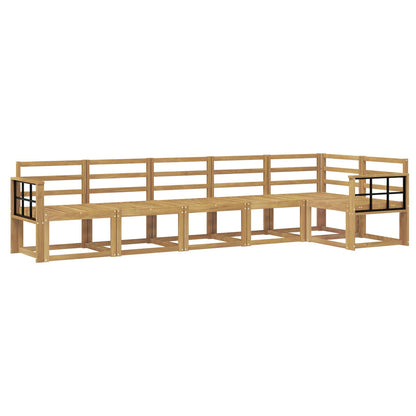 Outdoor Sofa Set 6 pcs White Solid Acacia Wood