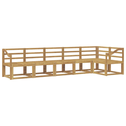 Outdoor Sofa Set 6 pcs White Solid Acacia Wood