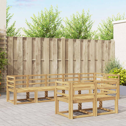 Outdoor Sofa Set 8 pcs White Solid Acacia Wood