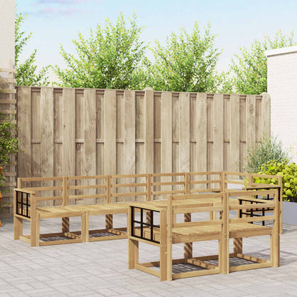 Outdoor Sofa Set 8 pcs White Solid Acacia Wood