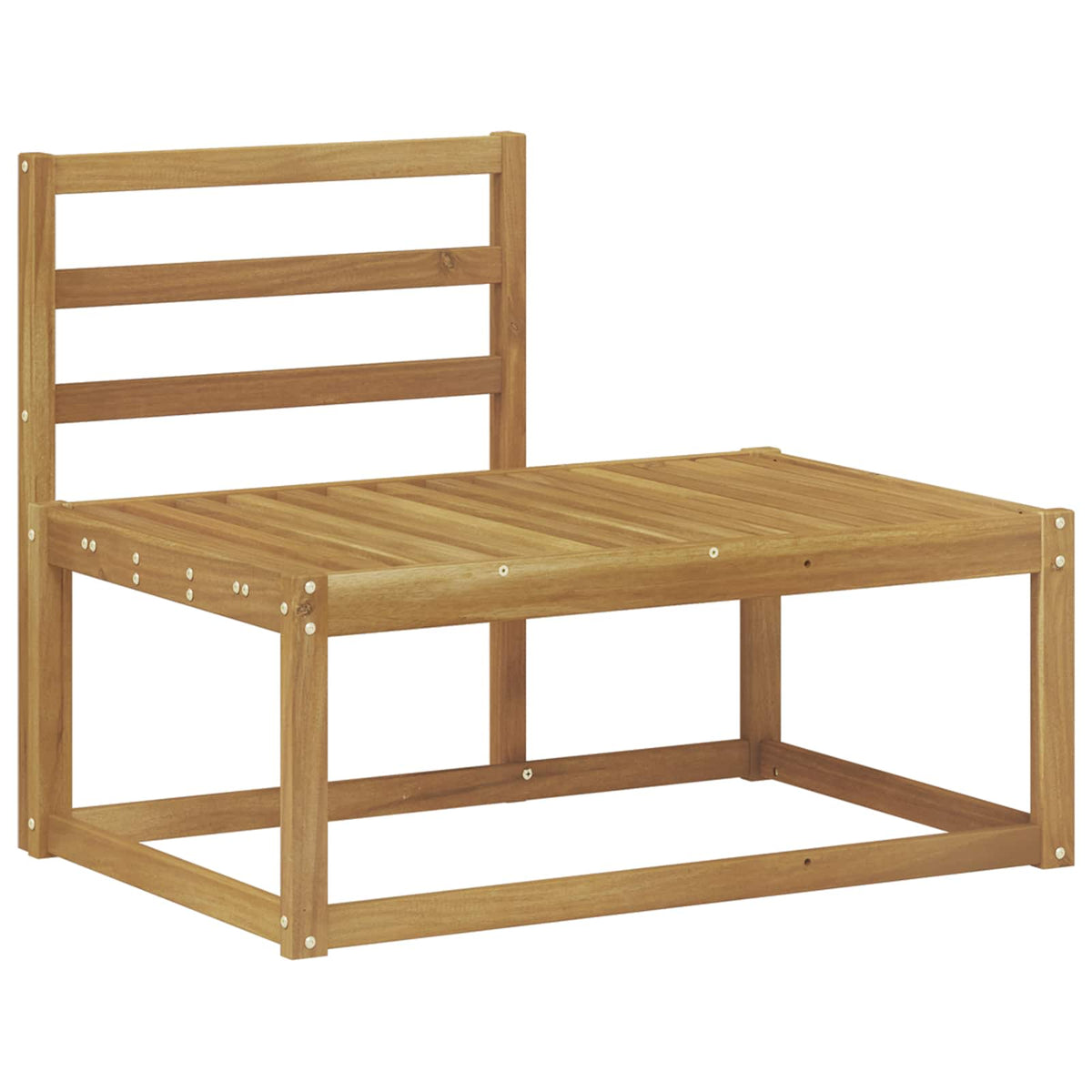 Outdoor Sofa Set 3 pcs White Solid Acacia Wood