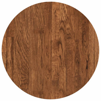 Table Top Light Brown Ø 40 x 2.5 cm Solid Oak Wood