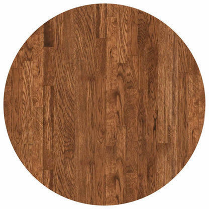 Table Top Light Brown Ø 60 x 2.5 cm Solid Oak Wood