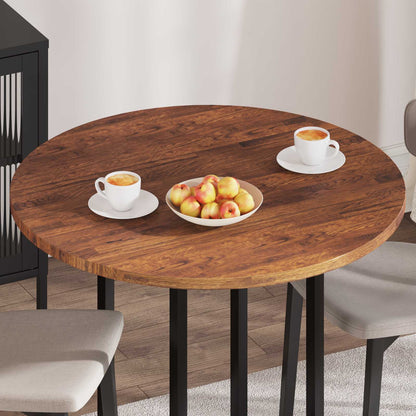 Table Top Light Brown Ø 90 x 2.5 cm Solid Oak Wood