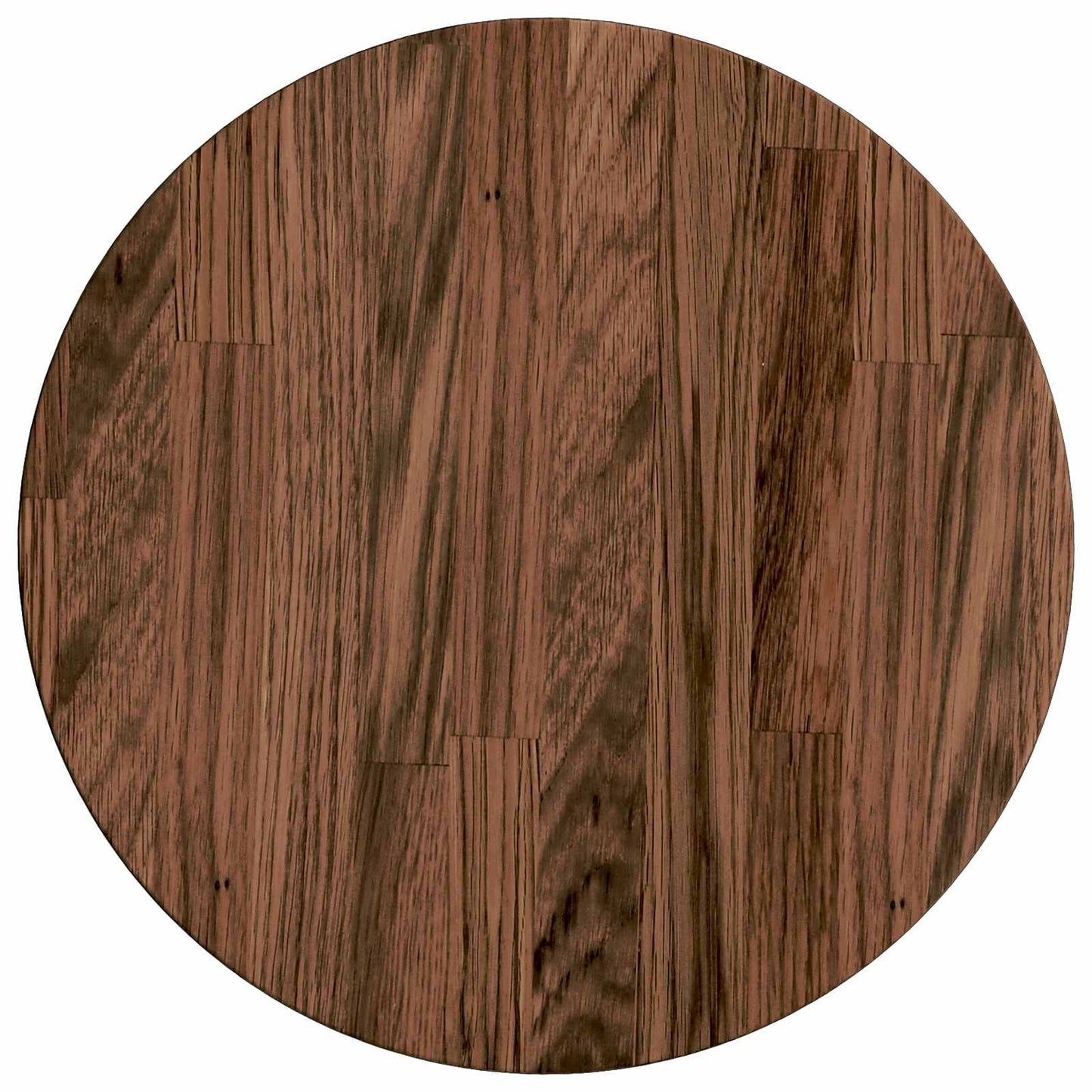 Table Top Dark Brown Ø 40 x 2.5 cm Solid Oak Wood