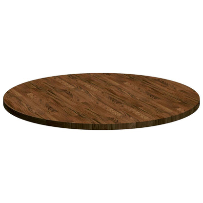 Table Top Dark Brown Ø 90 x 2.5 cm Solid Oak Wood