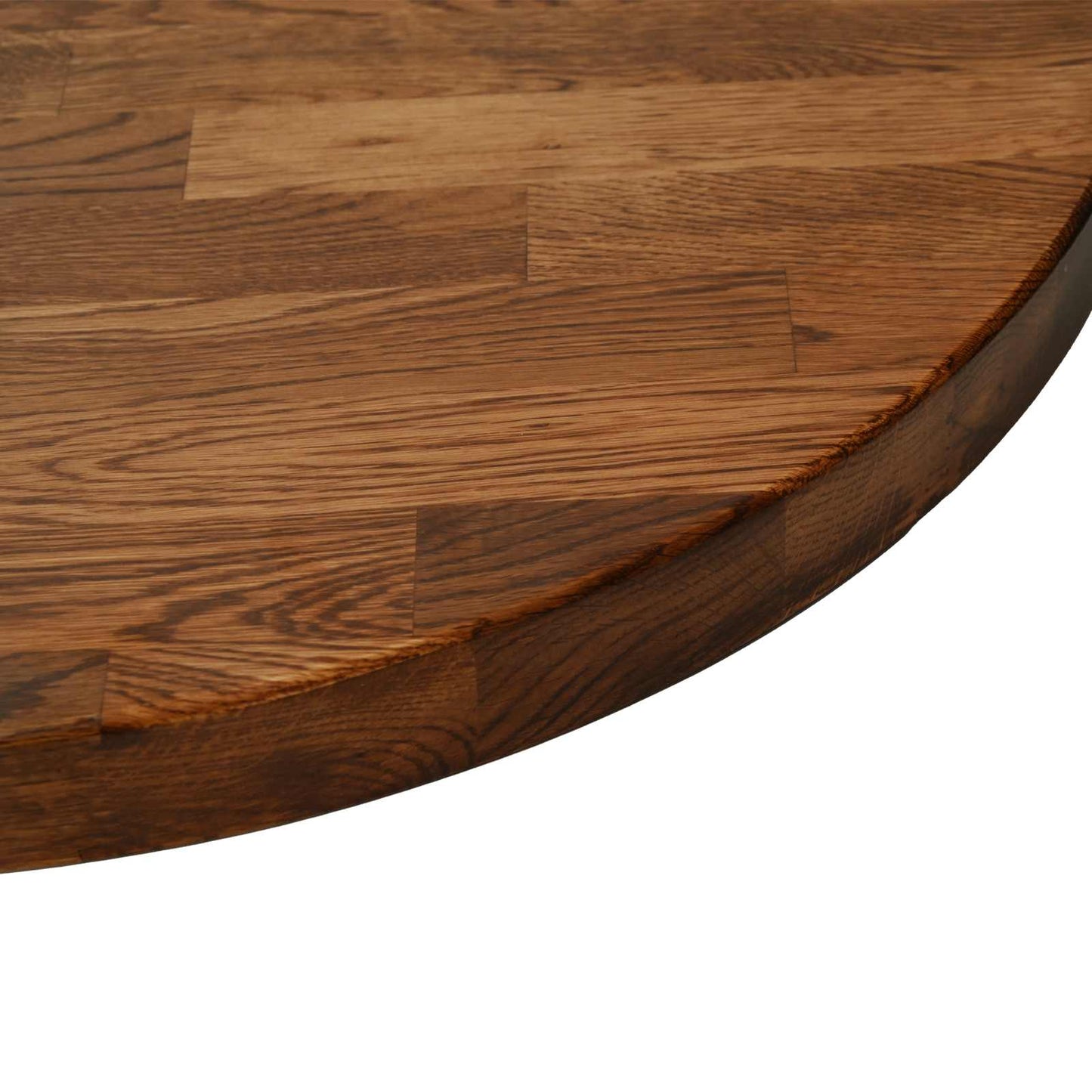 Table Top Light Brown Ø 60 x 4 cm Solid Oak Wood