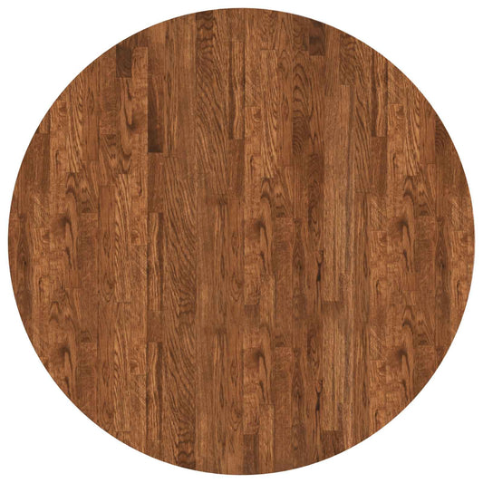 Table Top Ø 90 x 4 cm Round Solid Oak Wood Light Brown