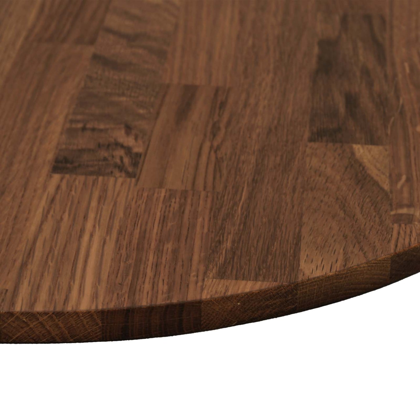 Table Top Dark Brown Ø 60 x 4 cm Solid Oak Wood