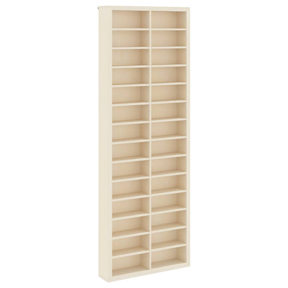 Wall Display Case Beige 21 x 4.5 x 59 cm Engineered Wood