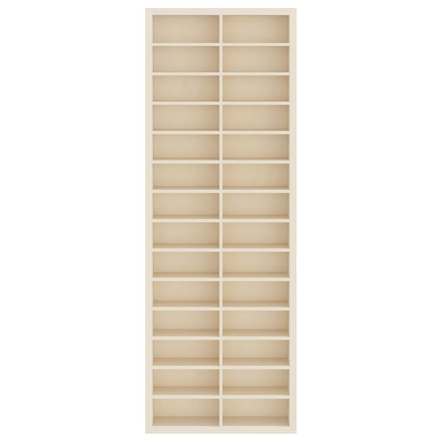 Wall Display Case Beige 21 x 4.5 x 59 cm Engineered Wood