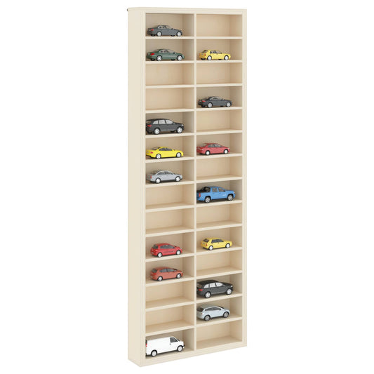 Wall Display Case Wall-Mounted Beige 21 x 4.5 x 59 cm
